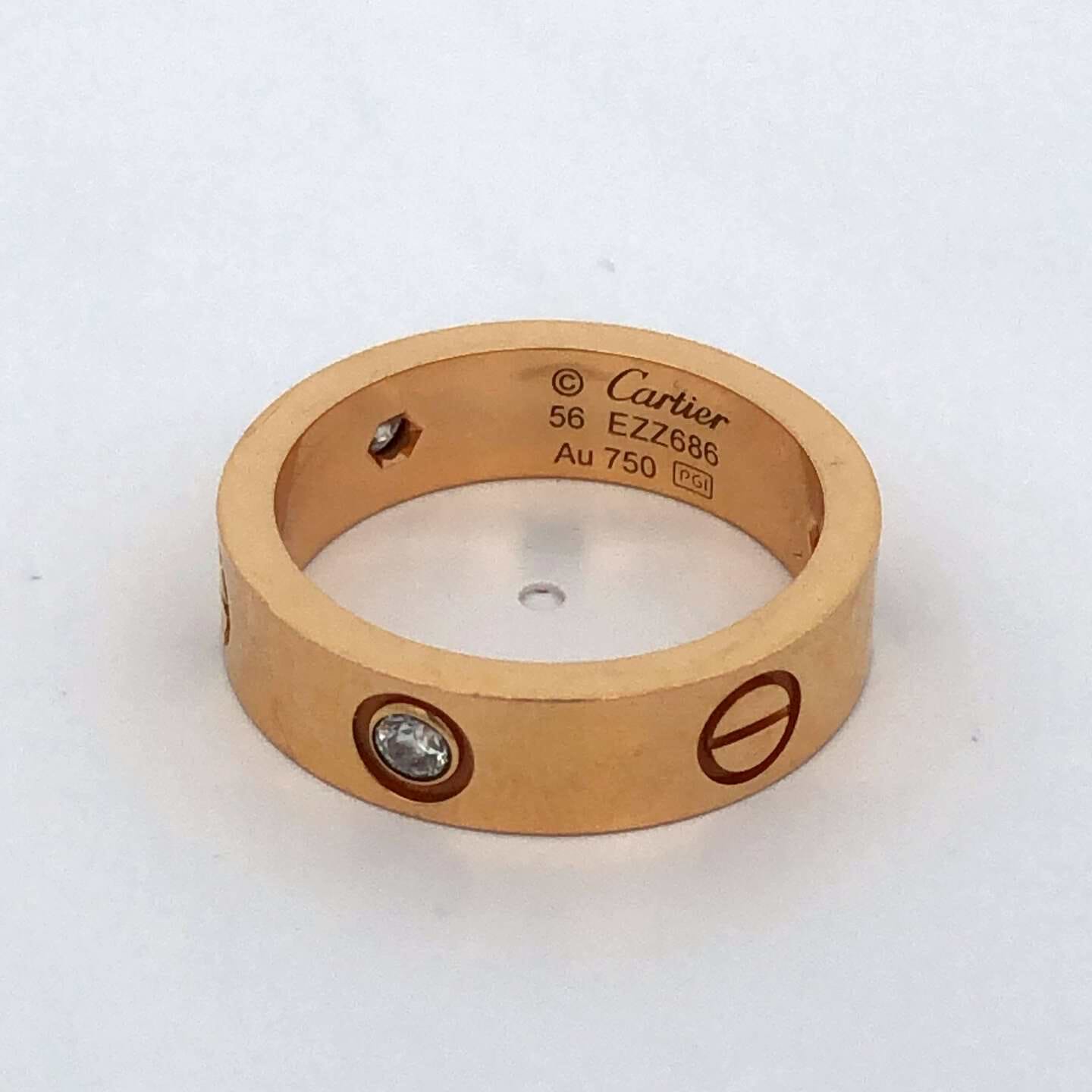 カルティエラブリング 750 ＃56/約15.5号 ダイヤct記載なし EZZ686 総重量約9.19g